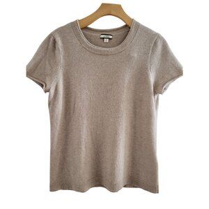 J. Crew Womens Beige Tan Cashmere Knit sweater size Medium Neutral Minimalist